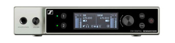 Sennheiser EW-DX EM 2 (V5-7) 2-Channel Half-Rack Wireless Receiver (Non-Dante) with Antennas, Rack Mount Kit, and Power Supply (509352)
