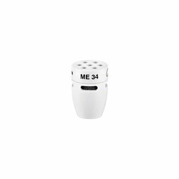 Sennheiser, ME 34 W Capsule Head for MZH Series Gooseneck Microphones, Cardioid Condenser, Includes MZW 34 Windscreen, White, 1.0 oz (005061)
