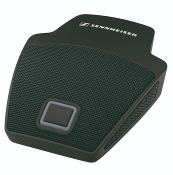 Sennheiser MEB 114-S B Installed On-Table Boundary Layer Microphone (Cardioid Condenser) with Bi-Color LED Ring, Programmable On/Off/PTT/PTM, 3-Pin Mini XLR and Included Cable, Black (505615)