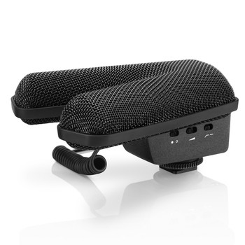 Sennheiser MKE 440 Stereo Shotgun Microphone for Cameras with Hot Shoe Mount, Built-In Suspension, Sensitivity Control & Low-Cut Filter (506258)