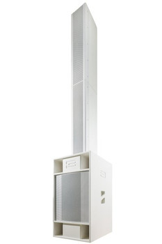 BASSBOSS Sublim8 Column PA Speaker System with 18 Inch Subwoofer White Finish for Live Sound Applications (AMS-BB-SUBLIM8-MK3-WHITE)
