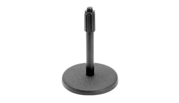 CAD Desk Microphone Stand with 9–13-Inch Adjustable Matte Black Stem, 6-Inch Matte Black Base, and 3 lb Weighted Design (AMS-40-107)