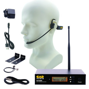 CAD WX1000HW UHF Wireless Headworn Microphone System, 550–590 MHz, 100-Channel Frequency-Agile Design (AMS-WX1000HW)