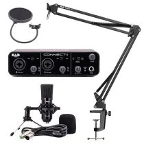 CAD Audio Studio Pack with GXL1800 CX2 PM4100 and VP1 for Recording and Podcast Production (AMS-CX2SP)