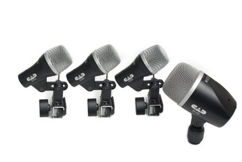 CAD Stage 4 Four-Piece Drum Microphone Pack with Two D29 Microphones, One D19 Microphone, and One D10 Kick Drum Microphone (AMS-STAGE4)