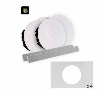 Shure 712L W-V Ecosystem Bundle, Includes (2) MXA710-2FT, (1) IMX-RM8-SUB5, (4) MXN5W-C + Tile Bridge (712L W-V)