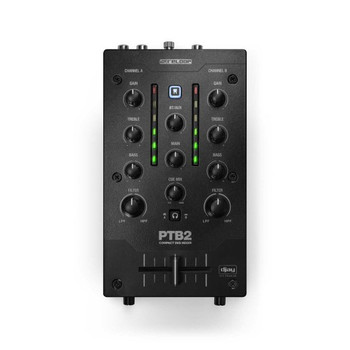 Reloop PTB-2 Portable 2+1 Channel DJ Mixer with Bluetooth (AMS-PTB-2)