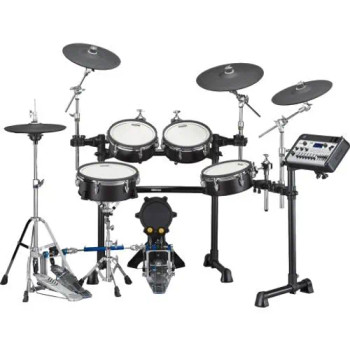 Yamaha Electronic Drum Set in Black Forest finish with DTX-PROX module and mesh pads, designed for realistic feel and professional performance, (DTX8K-M PX BF)