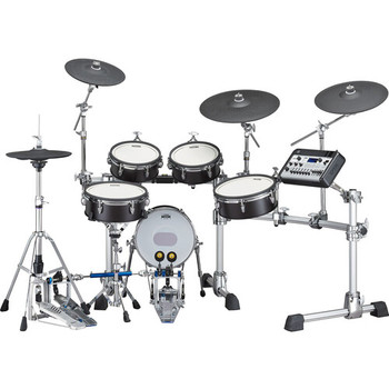 Yamaha Electronic Drum Set in Black Forest finish with DTX-PROX module and TCS pads, designed for realistic response and professional performance, (DTX8K-X PX BF)