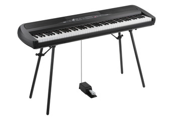 Korg SP-280 88-Key Digital Piano with Stand and Pedal - Black