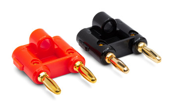 Hosa BNA-100 Dual Banana Connector - Black/Red (2-pack)