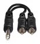Hosa YPR-124 6" 1/4" TS to Dual RCA Audio Y-Cable