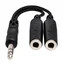 Hosa YPP-118 6" 1/4" TRS to Dual 1/4" TRSF Headphone Splitter Cable