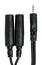 Hosa YMP-233 6" 3.5mm TRS to Dual 1/4" TRSF Headphone Splitter Cable