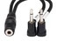 Hosa YMM-492 3.5mm TRSF to Right-Angle Dual 3.5mm TS Air Travel Adapter