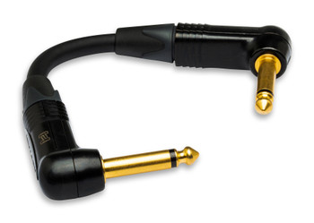 Hosa CGK-001RR Right-angle to Right-angle Edge Guitar Pedalboard Patch Cable - 12 inch