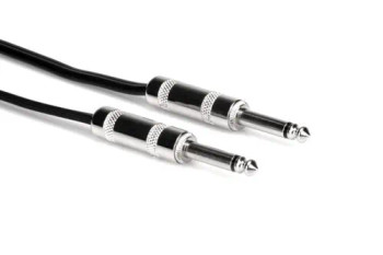 Hosa Technology SKZ-625 Speaker Cable, Hosa 1/4 in TS to Dual Banana, Black Zip, 25 ftBN