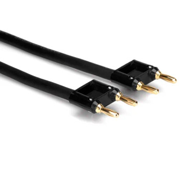 Hosa Technology SKZ-615BB Speaker Cable, Hosa Dual Banana to Same, Black Zip, 15 ft