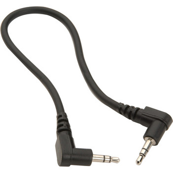 Hosa CMM-100.8RR Stereo Interconnect Cable - Right angle 3.5mm TRS Male to Right angle 3.5mm TRS Male - 8 inch