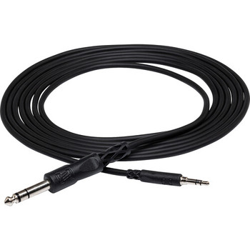 Hosa CMS-105 Stereo Interconnect Cable - 3.5mm TRS to 1/4 inch TRS - 5 foot