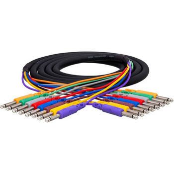 Hosa CPP-801 8-channel 1/4-inch TS Male Snake - 3.3 foot