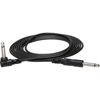 Hosa CPR-103R Unbalanced Interconnect Cable Right-Angle 1/4-inch TS Male to RCA Male - 3 foot