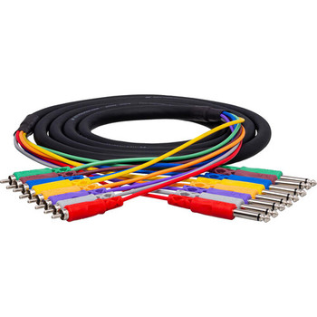 Hosa CPR-802 Unbalanced Snake Cable - 1/4-inch TS to RCA - 2 meter