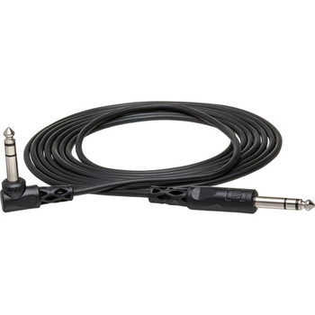 Hosa CSS-110R Balanced Interconnect Cable – 1/4" TRS to Right-Angle 1/4" TRS (10 ft)