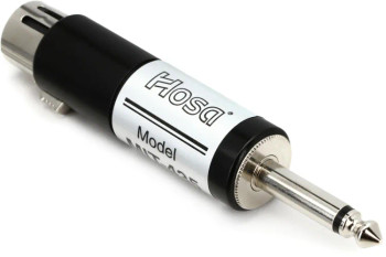Hosa MIT-435 XLR Female Lo-Z to 1/4-inch Male Hi-Z In-line Impedance Transformer