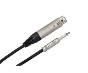 Hosa MIT-176 Impedance Transformer - XLR Female to 1/4-inch TS Male - 6 inch