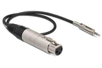 Hosa MIT-156 Impedance Transformer - XLR Female to 3.5 mm TRS Male - 18 inch