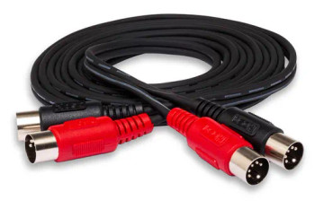 Hosa MID-202 Dual MIDI Cable - 6.6 foot (2 meter)