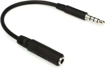 Hosa MHE-158 3.5mm TRRS Female to Slim 3.5mm TRRS Male Smartphone Adapter