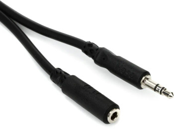 Hosa MHE-125 3.5mm TRS Female to 3.5mm TRS Male Extension Cable - 25 foot