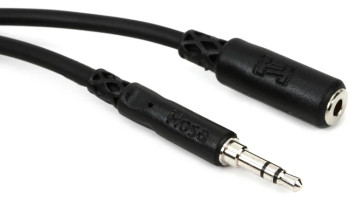 Hosa MHE-105 3.5mm TRS Female to 3.5mm TRS Male Extension Cable - 5 foot
