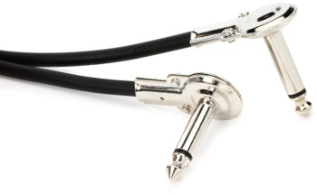 Hosa IRG-101 Low-profile Right Angle to Right Angle Guitar Patch Cable - 1 foot