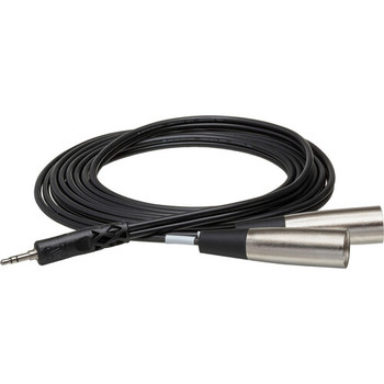 Hosa CYX-403M Stereo Breakout Cable - 3.5mm TRS Male to Dual XLR3M Male - 3 meter