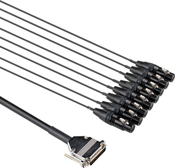 Hosa Edge DBF-502 8-Channel XLR Female to DB25 Snake - 2 Meter