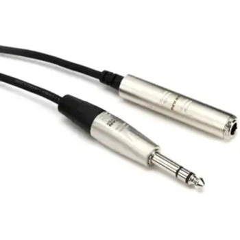 Hosa HXSS-010 Pro Headphone Extension Cable - REAN 1/4-inch TRS Female to 1/4-inch TRS Male - 10 foot