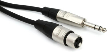 Hosa HXS-100 Pro Balanced Interconnect - REAN XLR Female to 1/4-inch TRS Male - 100 foot