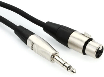 Hosa HXS-010 Pro Balanced Interconnect - REAN XLR Female to 1/4-inch TRS Male - 10 foot