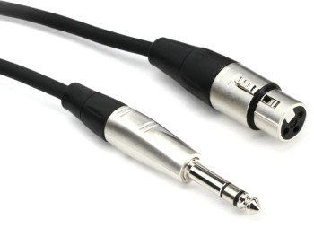 Hosa HXS-003 Pro Balanced Interconnect - REAN XLR Female to 1/4-inch TRS Male - 3 foot