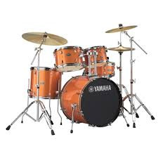 Yamaha, Rydeen 5-Piece Drum Set with HW-680W (20" Bass Drum) - Orange Glitter, RDP0F56WORG