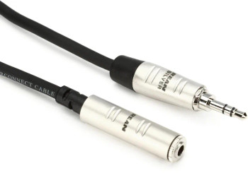Hosa HXMM-025 Pro Headphone Extension Cable - 3.5mm REAN TRS Female to 3.5mm TRS Male - 25 foot