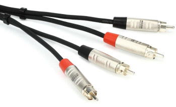 Hosa HRR-003X2 Pro Stereo Interconnect Dual RCA Cable - 3 foot