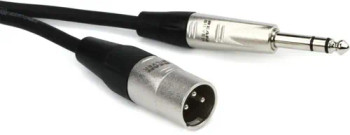Hosa HPX-010 Pro Unbalanced Interconnect Cable - REAN 1/4-inch TS Male to XLR Male - 10 foot