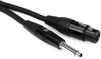 Hosa HMIC-025HZ Pro Microphone Cable - REAN XLR Female to 1/4-inch TS Male - 25 foot