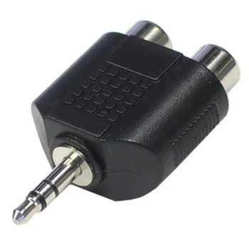 Hosa GRM-193 Adapter, Dual RCA to 3.5 mm TRS