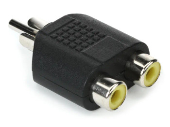 Hosa GRF-398 RCA Male to Dual RCA Female Y Adapter