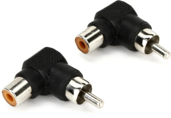 Hosa GRA-259 Right-angle Female RCA to Male RCA Adapters (2-pack)